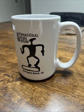White Ceramic Coffee Mug - Huntington Beach